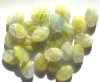 25 16x11mm Flat Oval Marble Blue Green Yellow